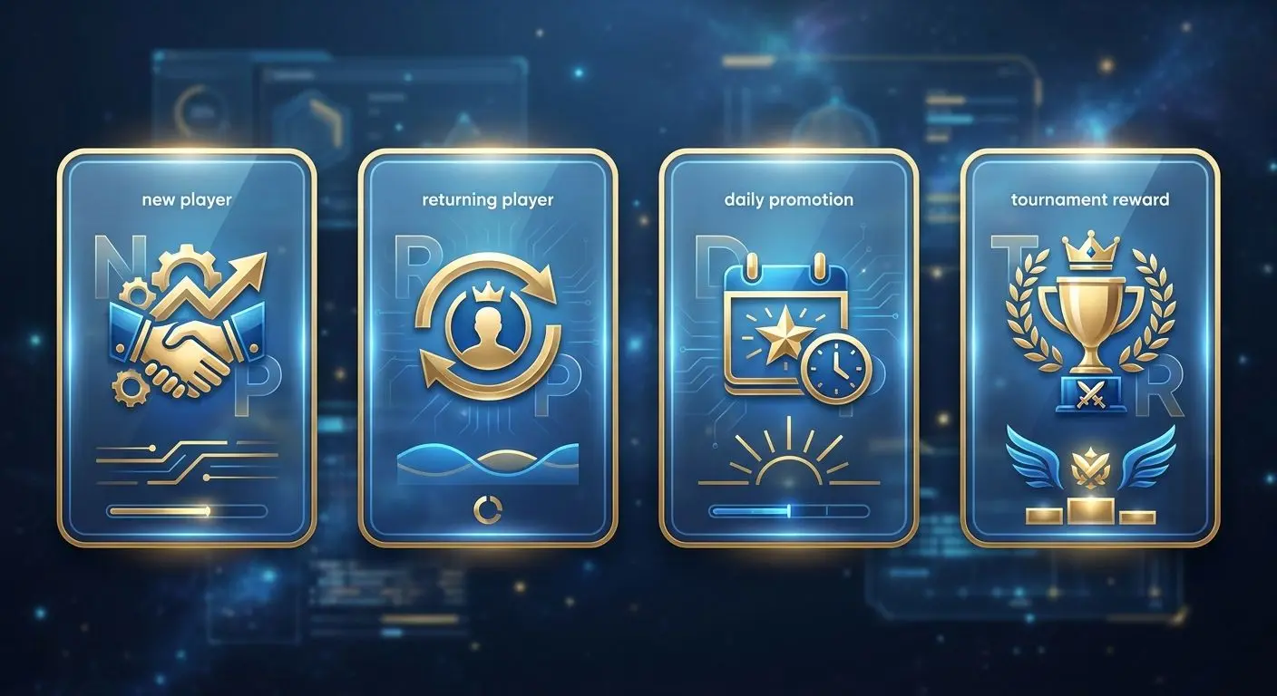 Illustration of different free spin bonus types