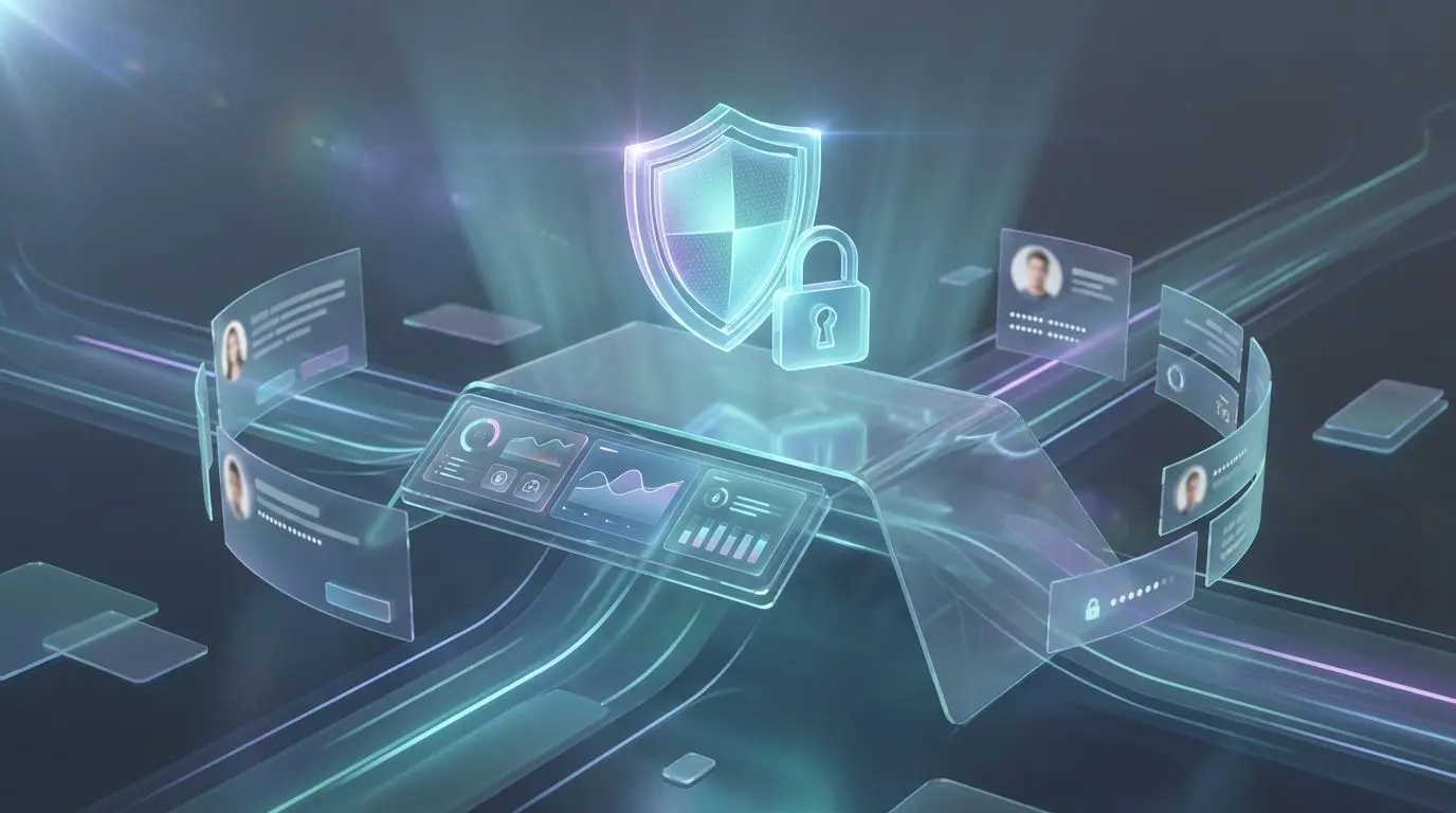 Abstract data protection and secure online platform interface