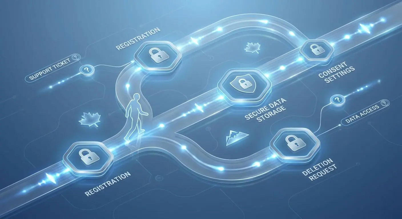 Privacy roadmap from account registration to deletion