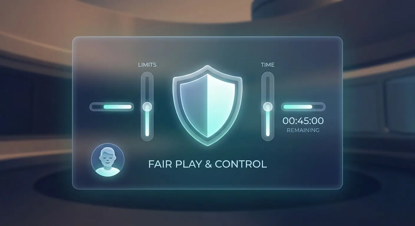 Fair play checks and responsible gaming tools illustration